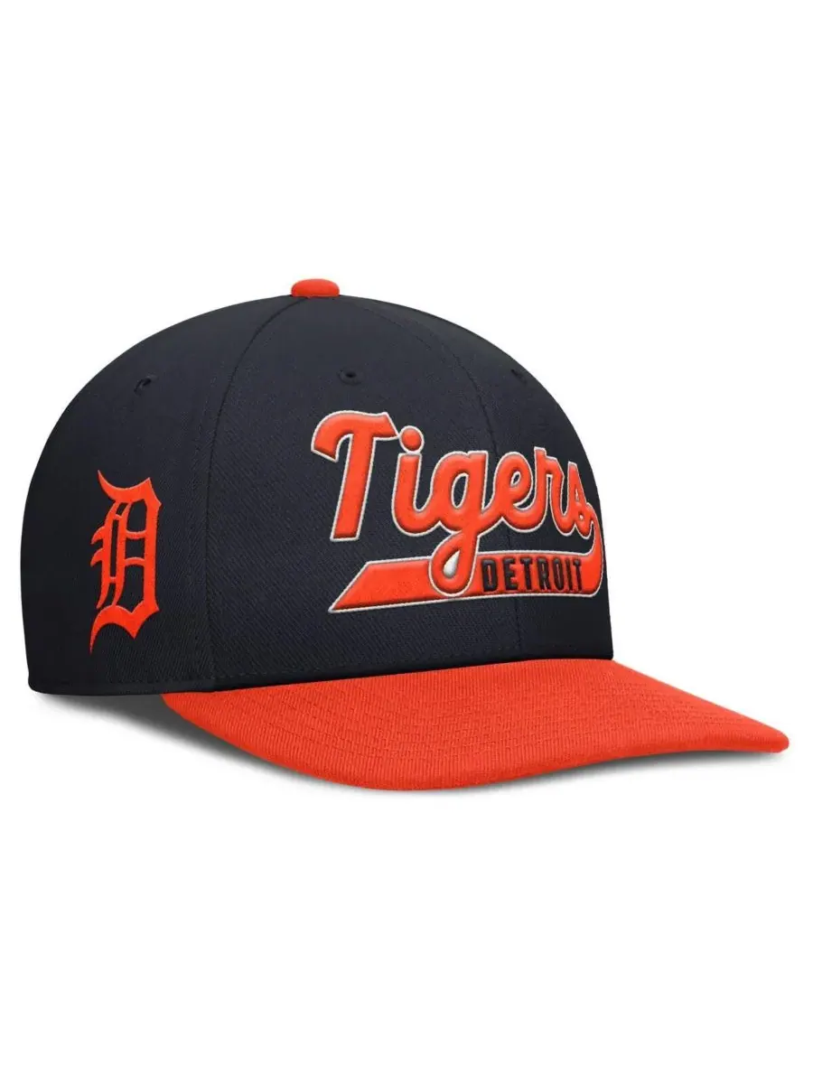 Nike Мужская бейсболка Detroit Tigers Pro Performance Snapback в сине-оранжевом цвете — изображение 1 из 4