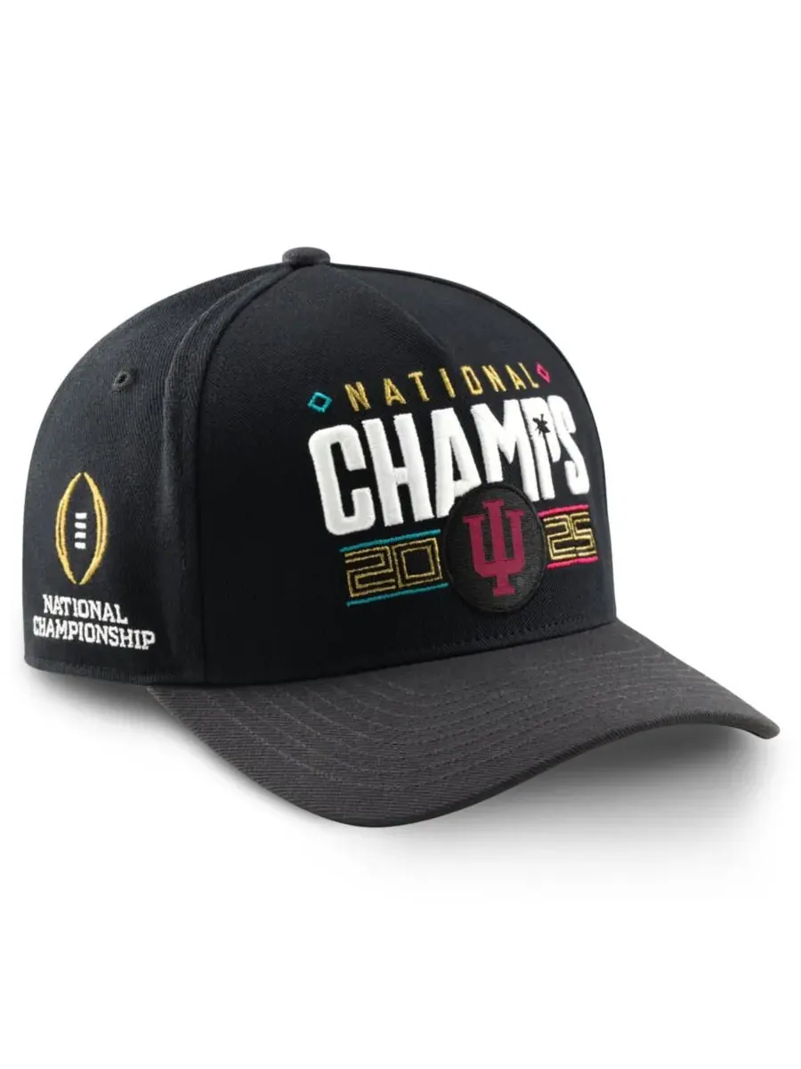 Nike Мужская кепка Black/Anthracite Indiana Hoosiers 2025 College Football Playoff National — изображение 1 из 5, черный