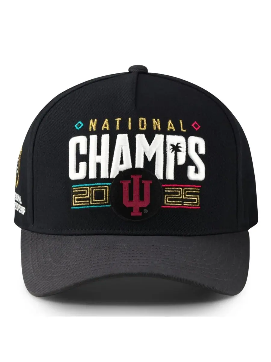 Nike Мужская кепка Black/Anthracite Indiana Hoosiers 2025 College Football Playoff National — изображение 5 из 5, черный