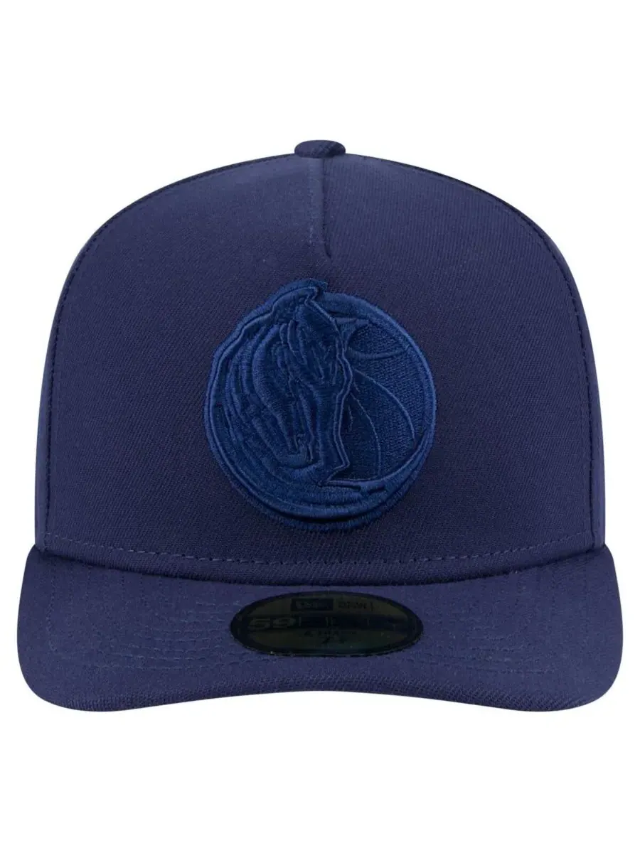 New Era Мужская темно-синяя кепка Dallas Mavericks Colorpack A-Frame Pinch Front 59FIFTY Fitted Hat — изображение 3 из 4