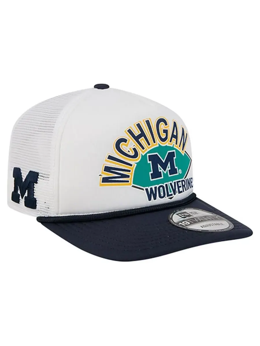 New Era Мужская белая регулируемая кепка для гольфа Michigan Wolverines Diamond 19TWENTY — изображение 1 из 4, белый