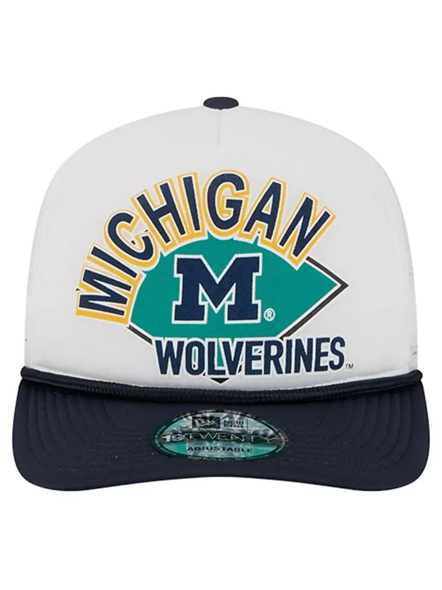 New Era Мужская белая регулируемая кепка для гольфа Michigan Wolverines Diamond 19TWENTY — изображение 4 из 4, белый