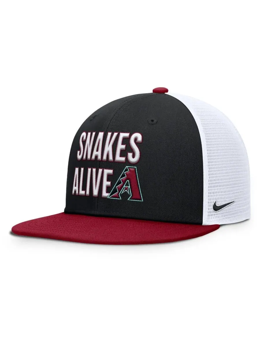 Nike Мужская черная/малиновая бейсболка Arizona Diamondbacks Pro Trucker Snapback — изображение 3 из 4, черный