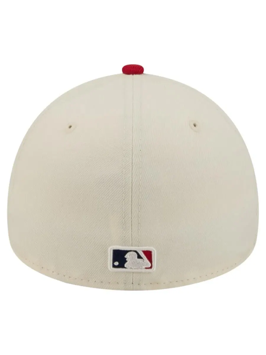 Кепка New Era Chrome A-Frame 59FORTY — изображение 4 из 5, кремовый красный