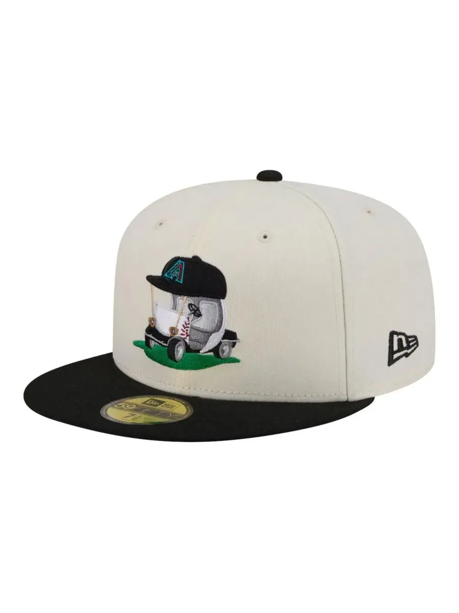 Кепка с высокой тульей, с вышивкой Bullpen Cart New Era — изображение 4 из 5, кремовый черный