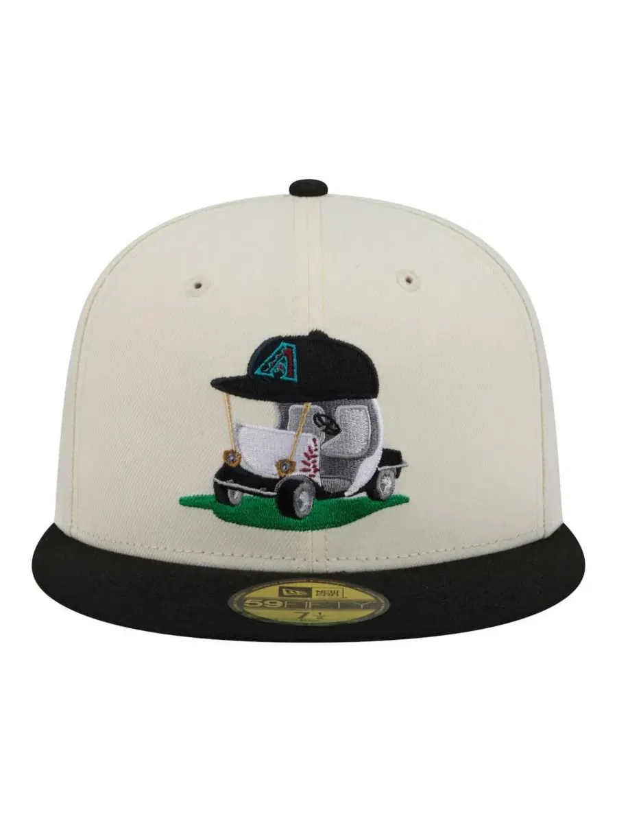 Кепка с высокой тульей, с вышивкой Bullpen Cart New Era — изображение 5 из 5, кремовый черный