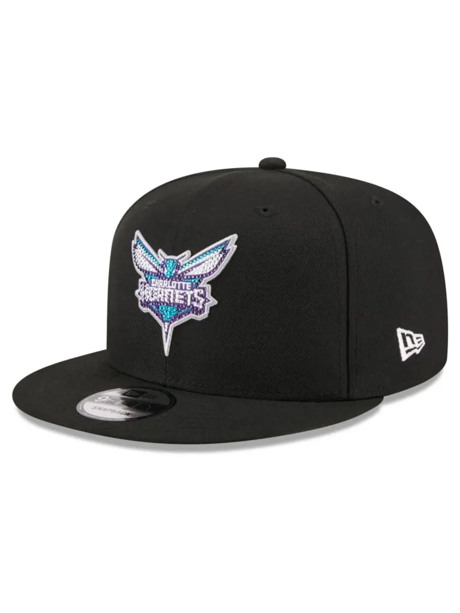 Кепка-снапбек New Era Charlotte Hornets 2026 NBA Draft Crystal 9FIFTY — изображение 1 из 5, черный
