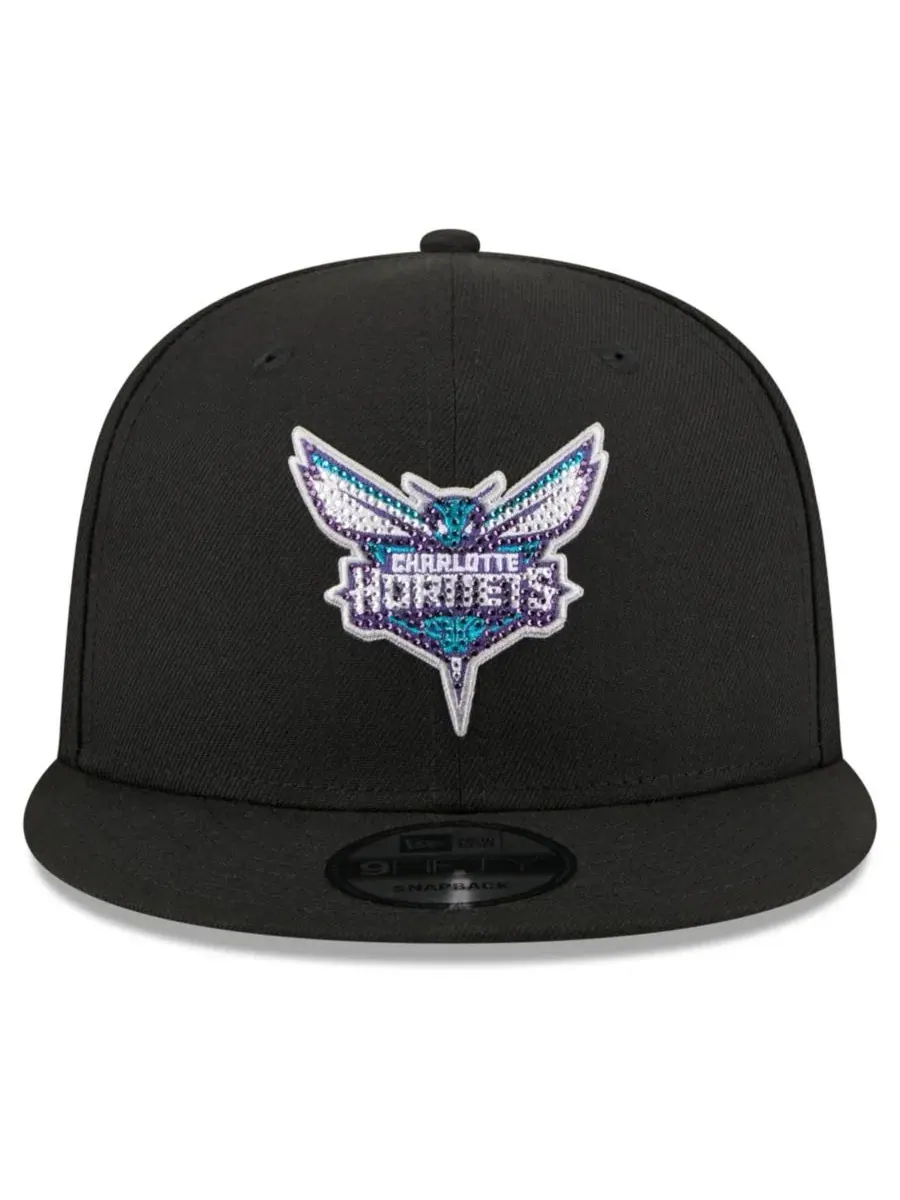 Кепка-снапбек New Era Charlotte Hornets 2026 NBA Draft Crystal 9FIFTY — изображение 2 из 5, черный