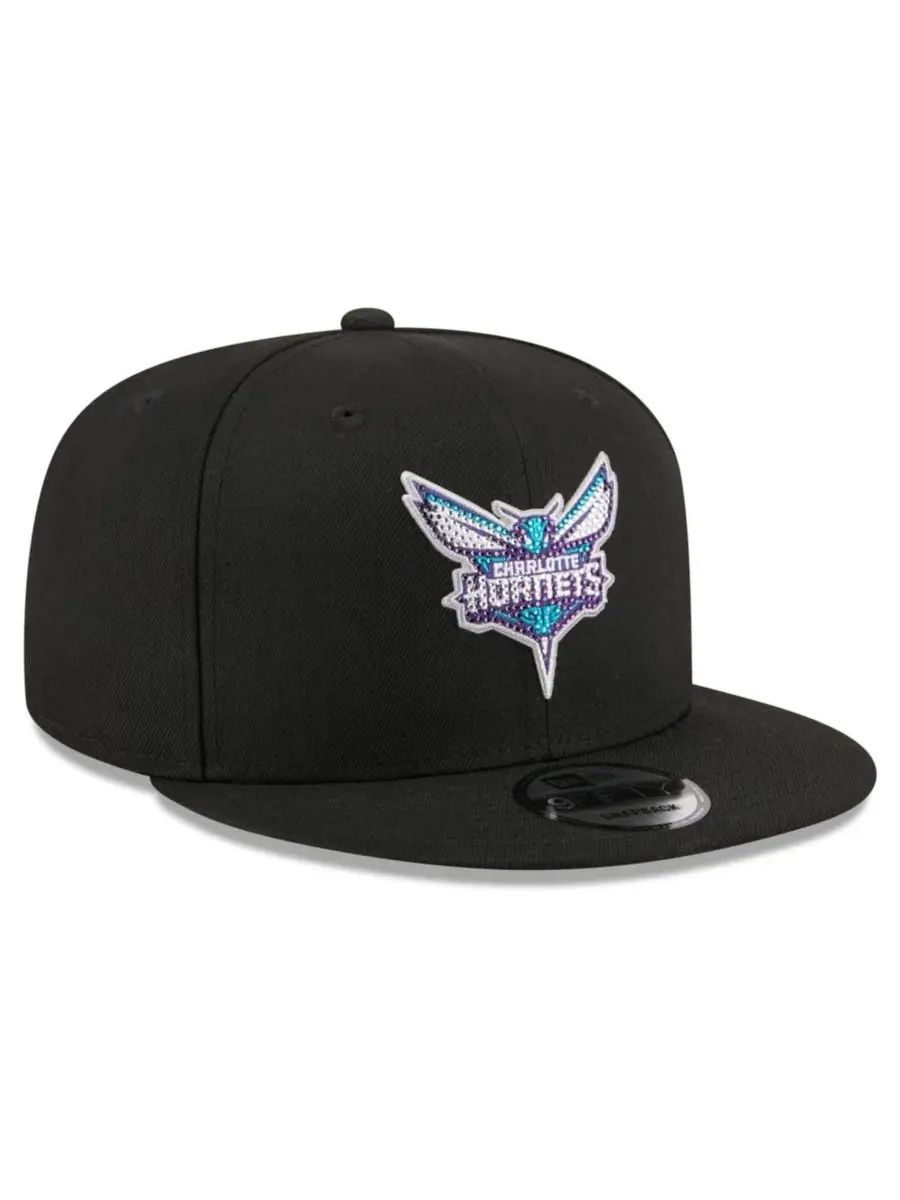Кепка-снапбек New Era Charlotte Hornets 2026 NBA Draft Crystal 9FIFTY — изображение 3 из 5, черный