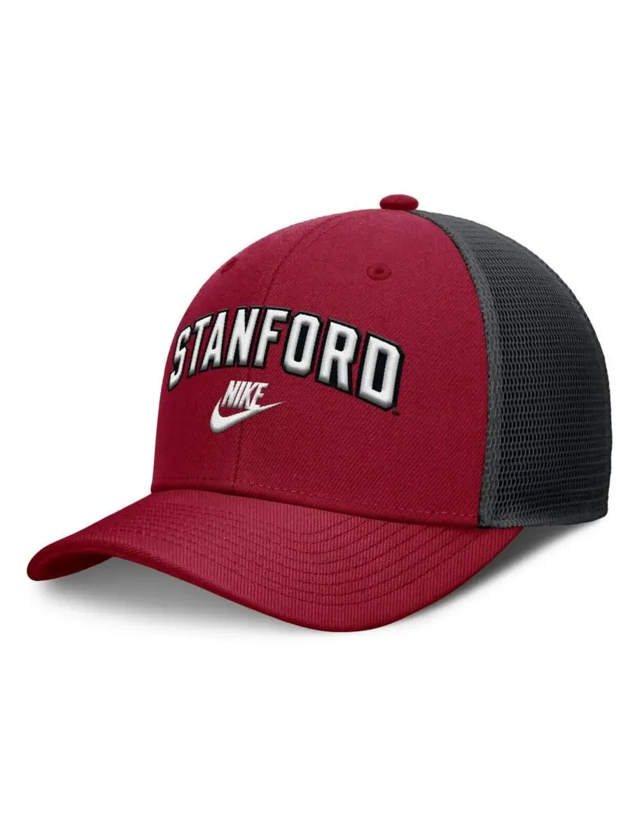 Nike Мужская регулируемая кепка Stanford Cardinal Legacy Arch Rise Performance Trucker — изображение 1 из 4, черный
