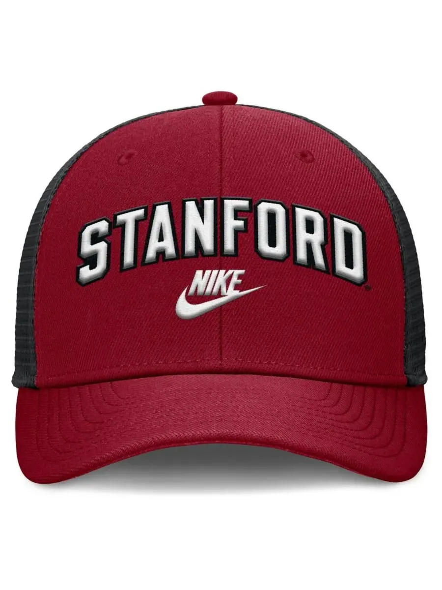 Nike Мужская регулируемая кепка Stanford Cardinal Legacy Arch Rise Performance Trucker — изображение 2 из 4, черный