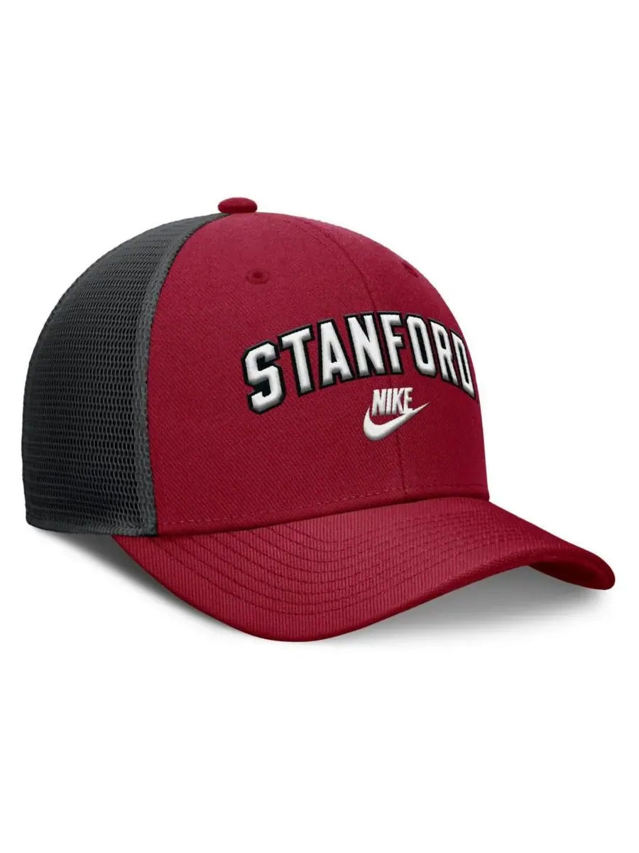 Nike Мужская регулируемая кепка Stanford Cardinal Legacy Arch Rise Performance Trucker — изображение 3 из 4, черный