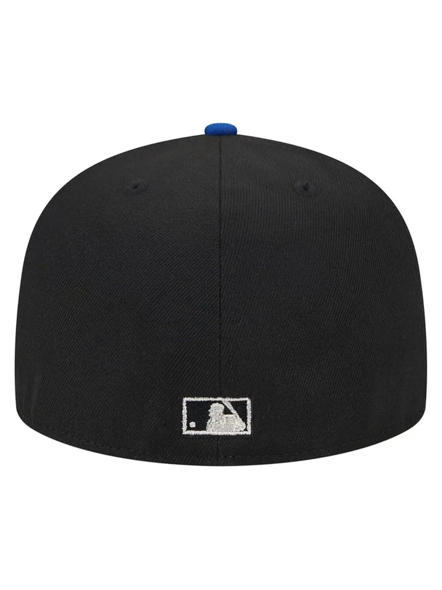 New Era Мужская черная бейсболка Chicago Cubs с металлическим камуфляжным рисунком 59FIFTY — изображение 2 из 5, черный