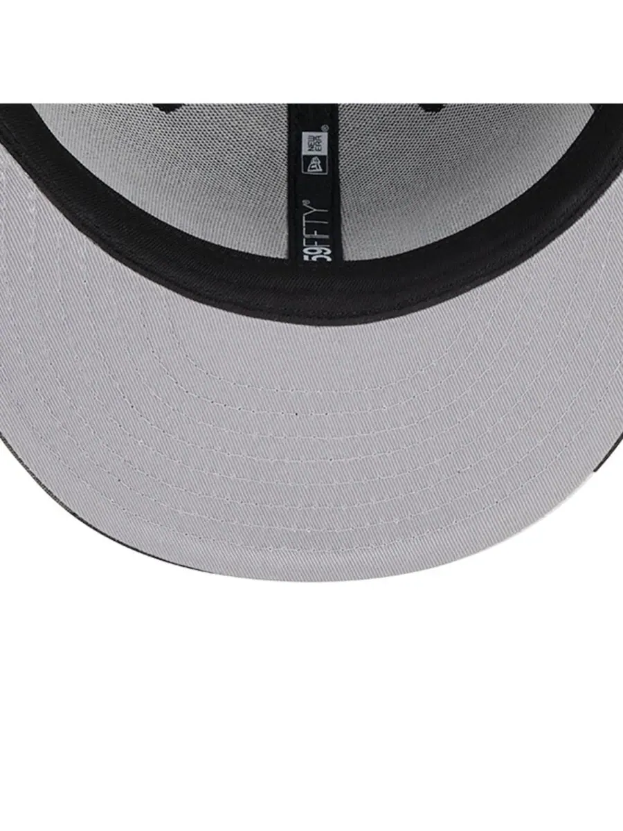 New Era Мужская черная бейсболка Chicago Cubs с металлическим камуфляжным рисунком 59FIFTY — изображение 3 из 5, черный
