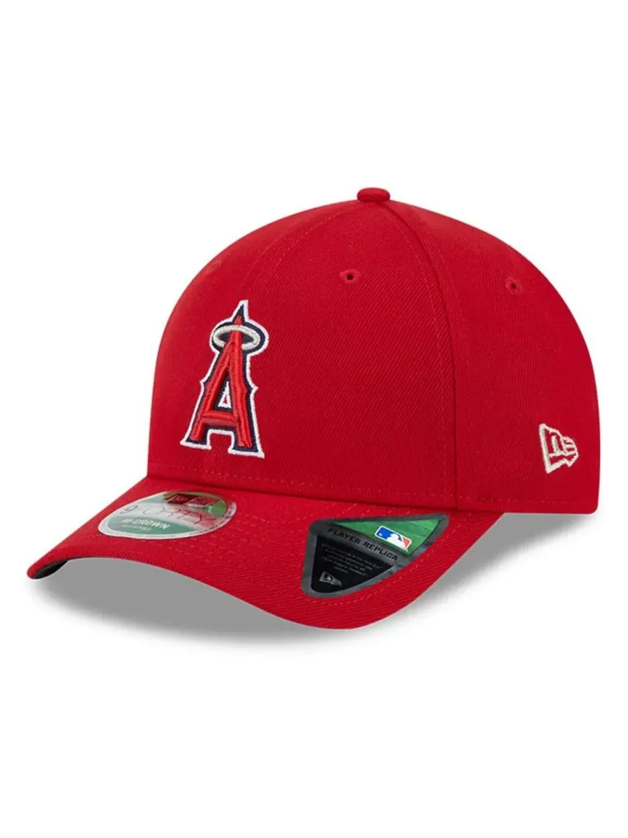 New Era Мужская красная кепка Los Angeles Angels Player Replica 9FORTY с регулируемым размером — изображение 1 из 5, красный