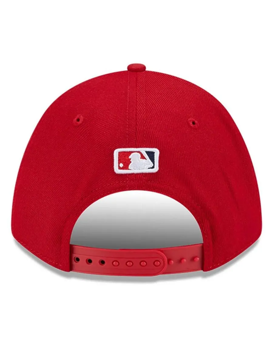 New Era Мужская красная кепка Los Angeles Angels Player Replica 9FORTY с регулируемым размером — изображение 3 из 5, красный