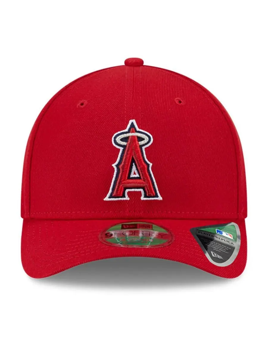 New Era Мужская красная кепка Los Angeles Angels Player Replica 9FORTY с регулируемым размером — изображение 5 из 5, красный