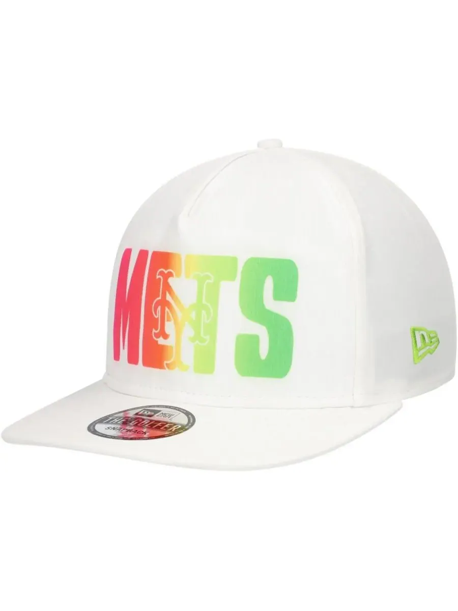 New Era Мужская белая кепка-бейсболка New York Mets Spring Spectrum Golfer Snapback — изображение 1 из 4, белый