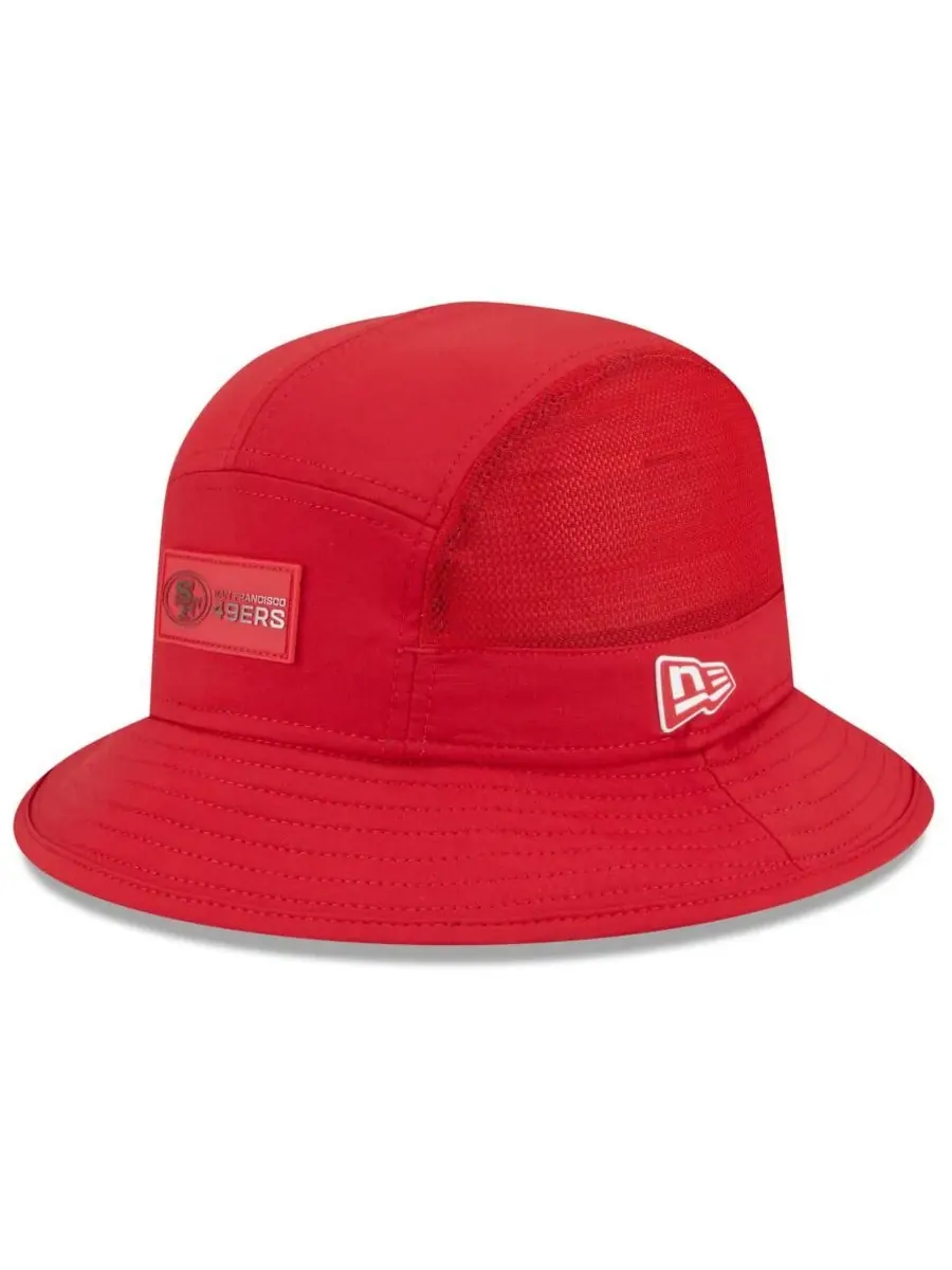 Мужская алая панама San Francisco 49ers 2025 Sideline New Era — изображение 1 из 5, алый