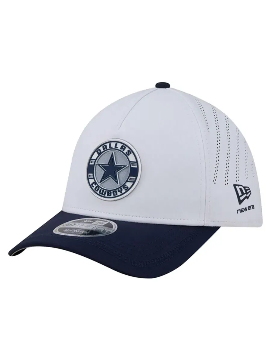 Кепка New Era Patch 39THIRTY A-Frame M-Crown Perforated Flex Hat — изображение 1 из 5, белый темно-синий