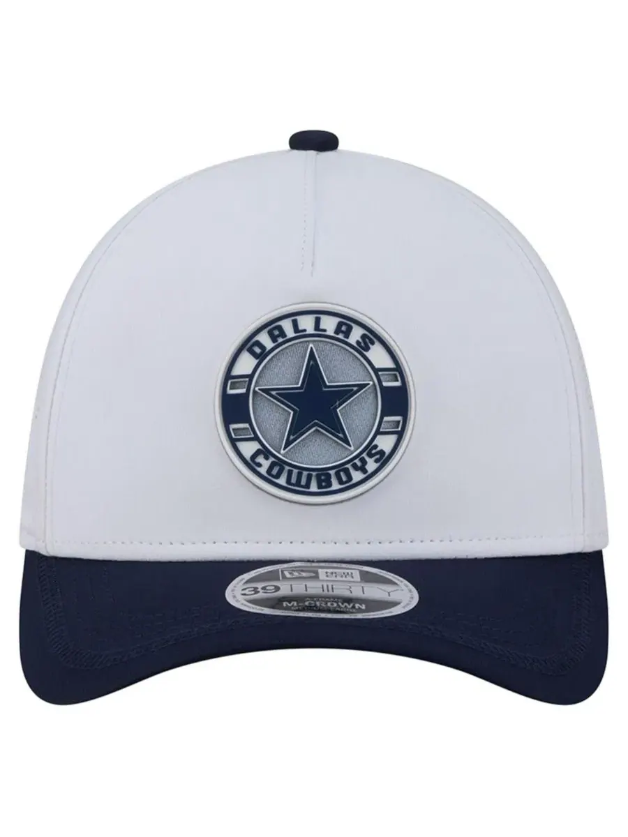 Кепка New Era Patch 39THIRTY A-Frame M-Crown Perforated Flex Hat — изображение 5 из 5, белый темно-синий