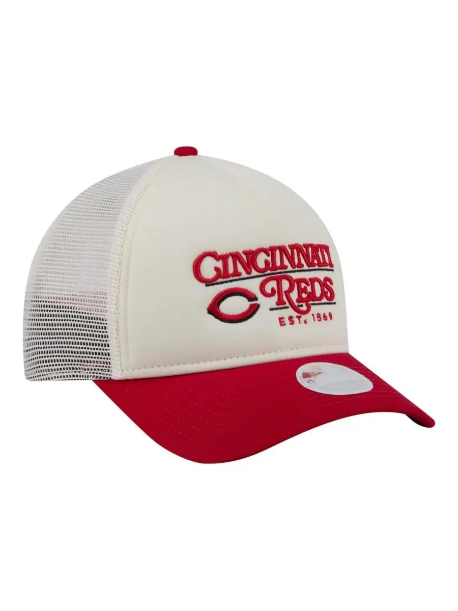 Бейсболка-тракер New Era Cincinnati Reds Retro 9FORTY M-Crown A-Frame — изображение 3 из 4, светлый бежевый красный