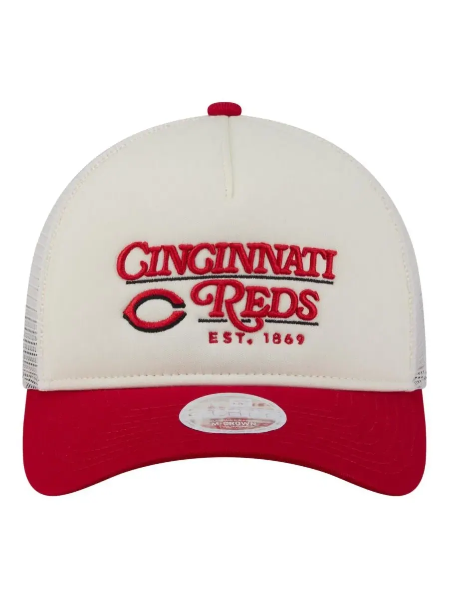 Бейсболка-тракер New Era Cincinnati Reds Retro 9FORTY M-Crown A-Frame — изображение 4 из 4, светлый бежевый красный