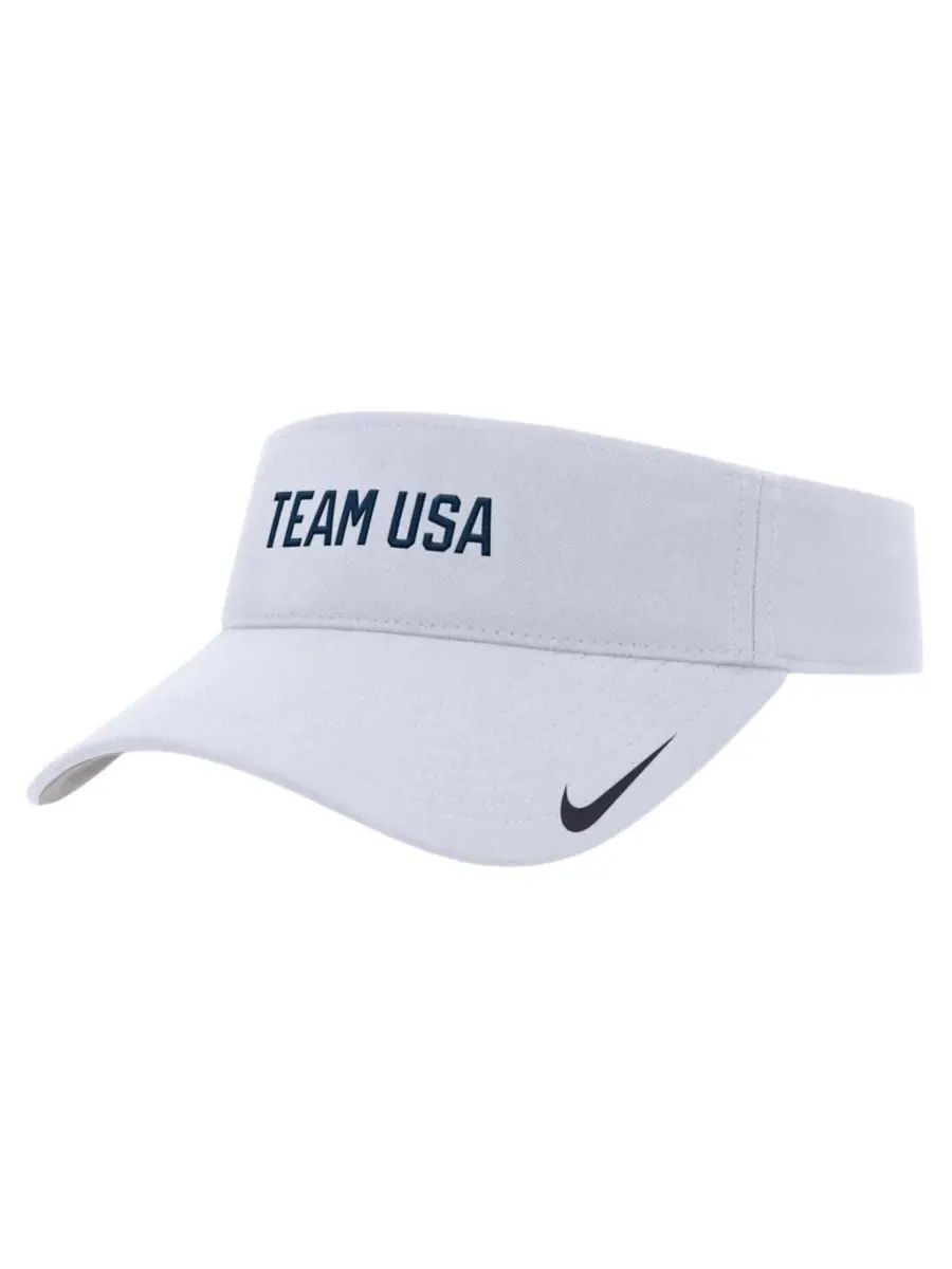 Кепка-визор с козырьком Nike Team USA Ace Dri-FIT — изображение 1 из 2, белый