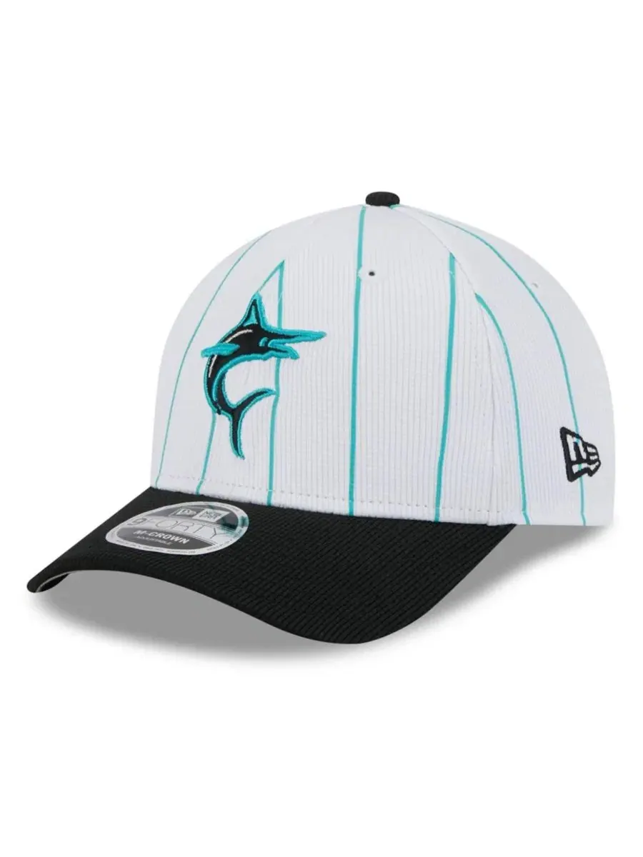 Бейсболка New Era 2025 Batting Practice 9FORTY M-Crown — изображение 1 из 5, белый черный