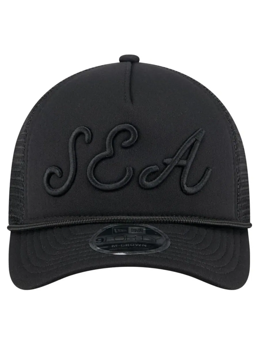Бейсболка New Era 9FORTY A-Frame с вышивкой — изображение 2 из 4, черный
