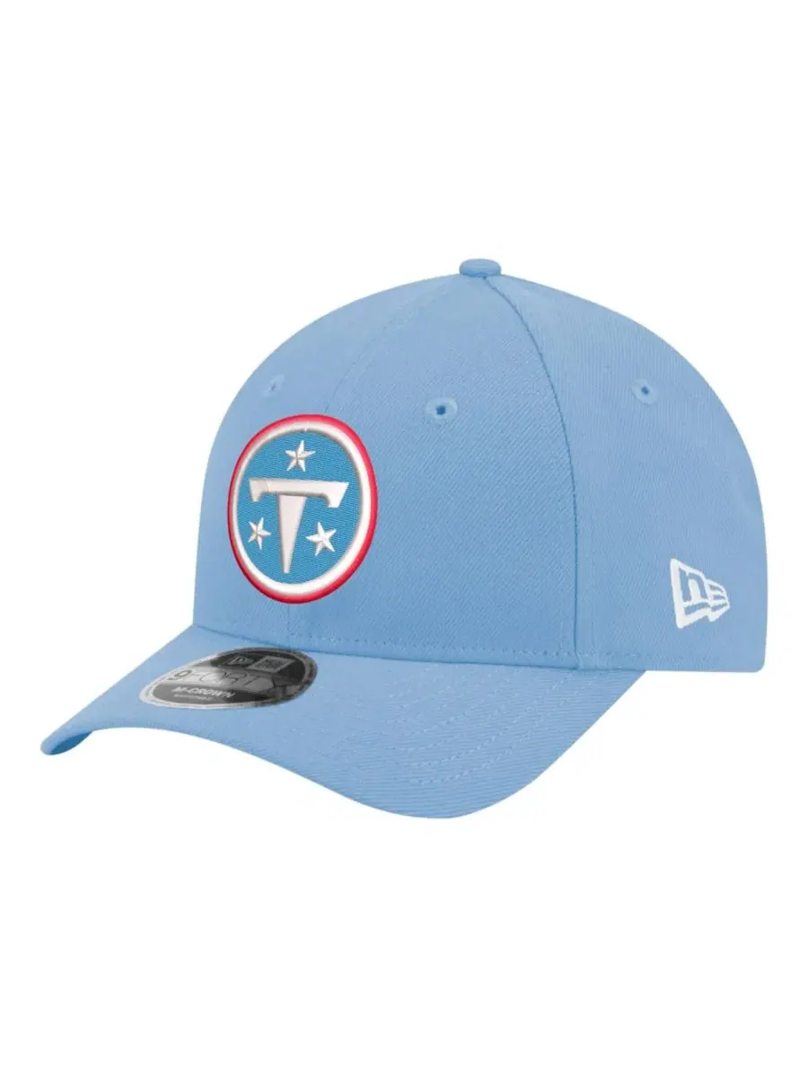 Кепка с вышитым логотипом Tennessee Titans, модель Primary Logo 9FORTY M-Crown New Era — изображение 1 из 4, светлый синий