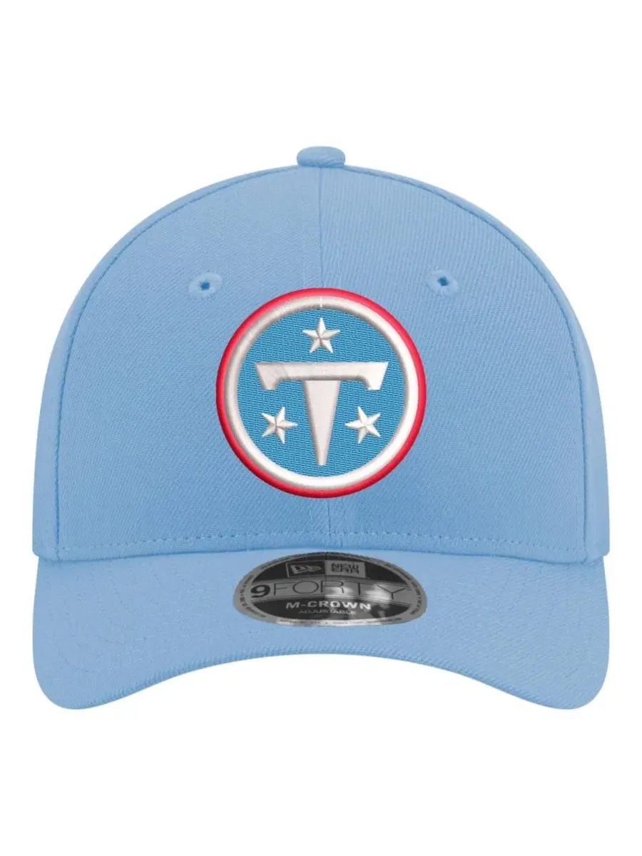 Кепка с вышитым логотипом Tennessee Titans, модель Primary Logo 9FORTY M-Crown New Era — изображение 4 из 4, светлый синий