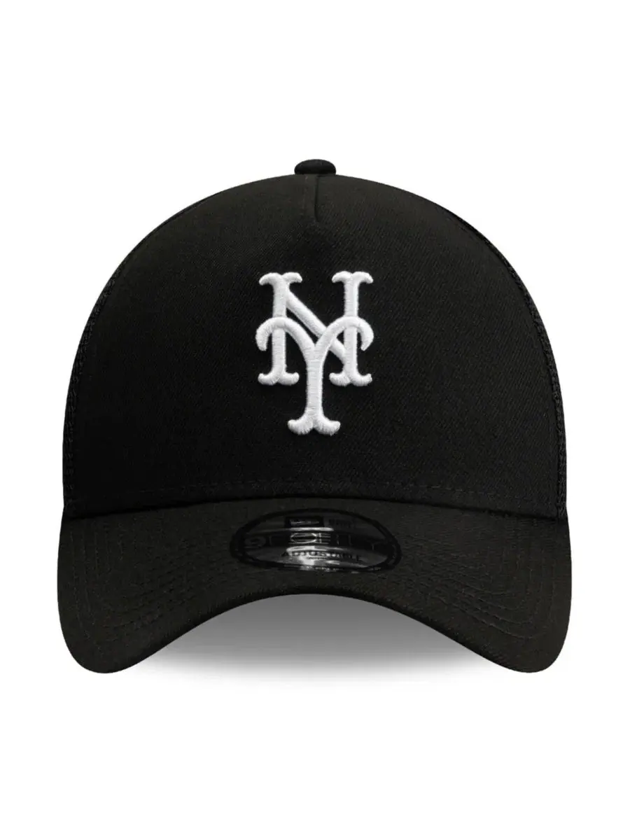 Кепка-тракер с высокой тульей New York Mets Side Script 9FORTY A-Frame New Era — изображение 2 из 5, черный