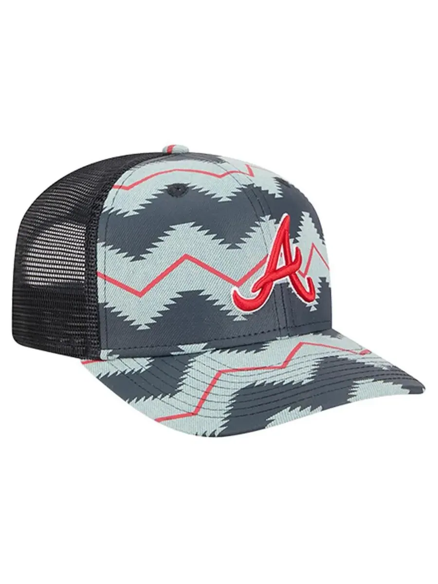 New Era Мужская джинсовая кепка Atlanta Braves Aztec Denim 9SEVENTY с регулируемым размером — изображение 3 из 5