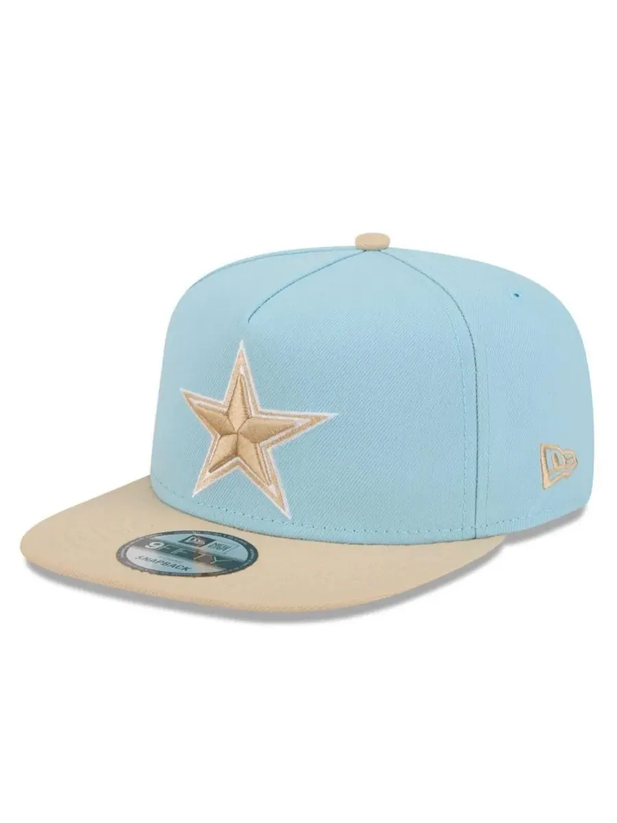 New Era Мужская светло-голубая/коричневая двухцветная кепка Dallas Cowboys A-Frame 9FIFTY с — изображение 1 из 4