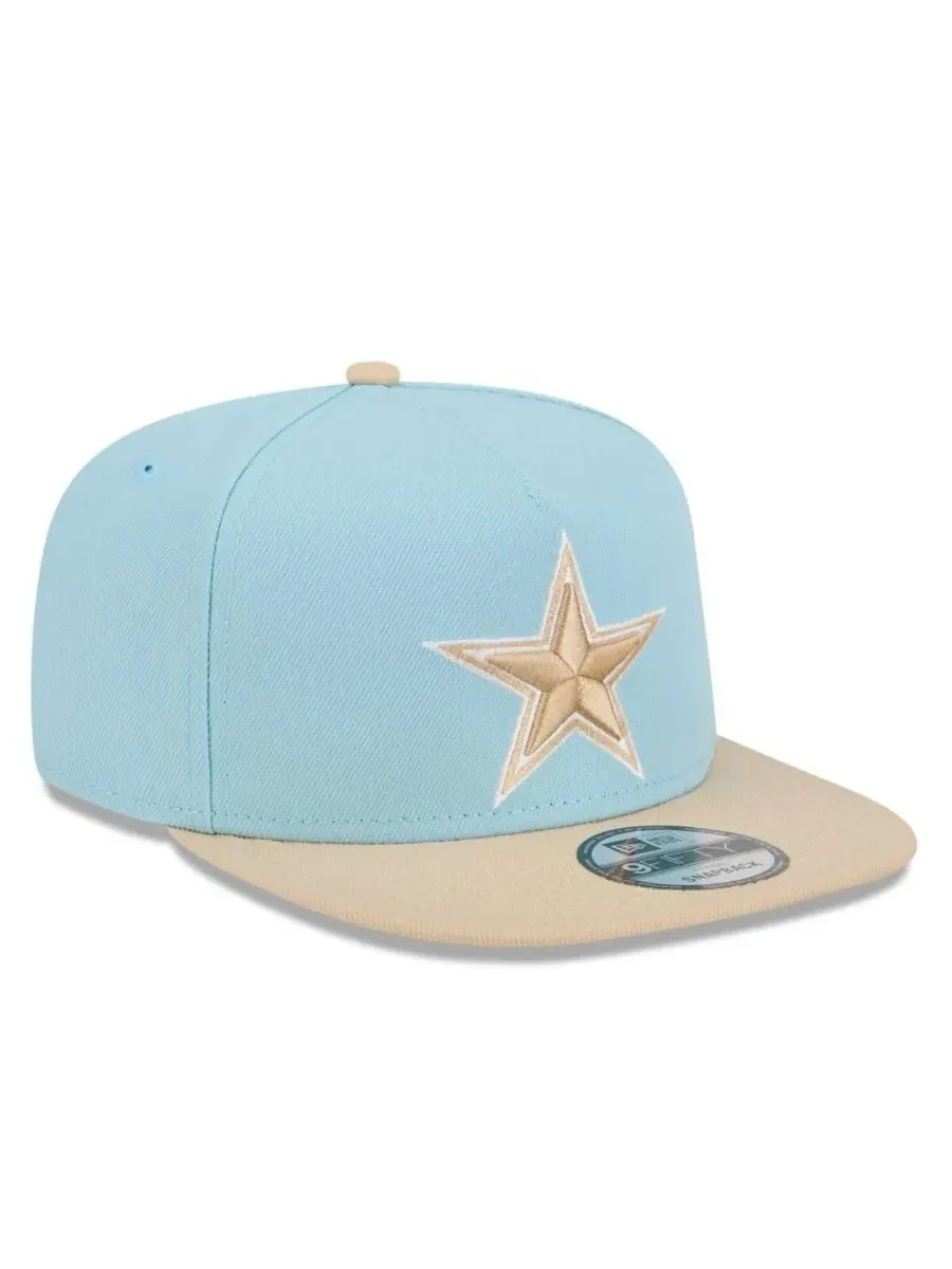 New Era Мужская светло-голубая/коричневая двухцветная кепка Dallas Cowboys A-Frame 9FIFTY с — изображение 4 из 4