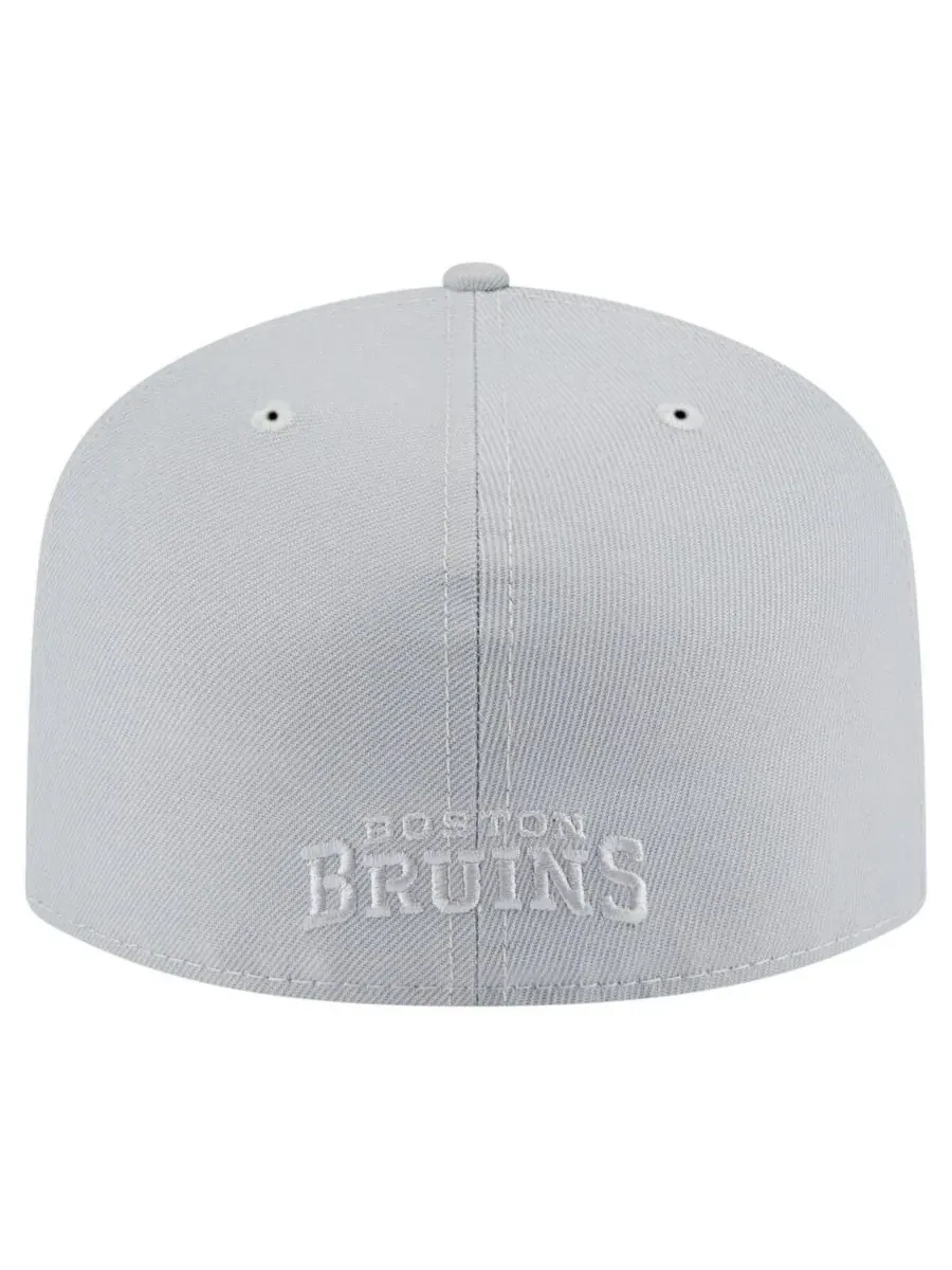 New Era Мужская серая бейсболка Boston Bruins Color Pack A-Frame 59FIFTY Fitted Hat — изображение 3 из 5, серый