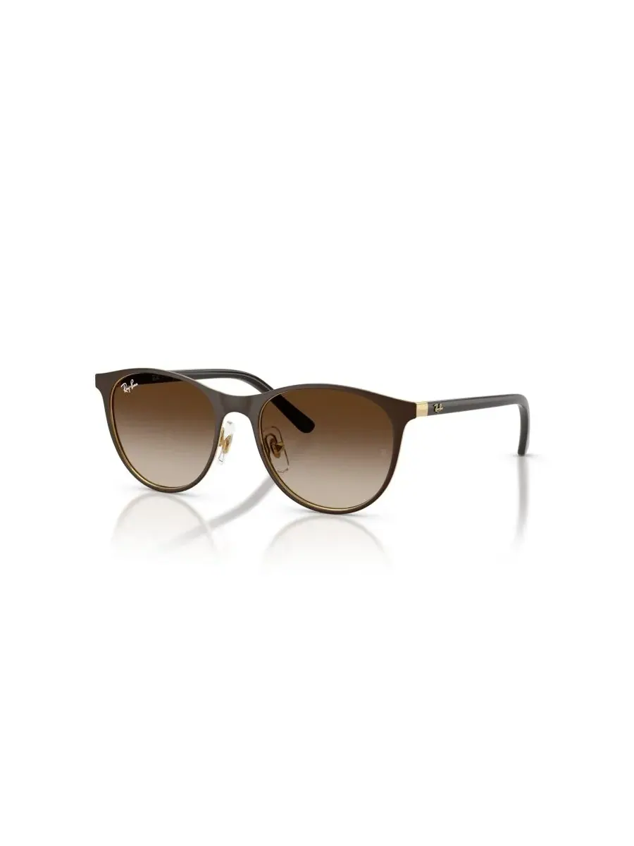 Детские круглые солнцезащитные очки, RB9552S Ray-Ban Jr — изображение 1 из 7, коричневый