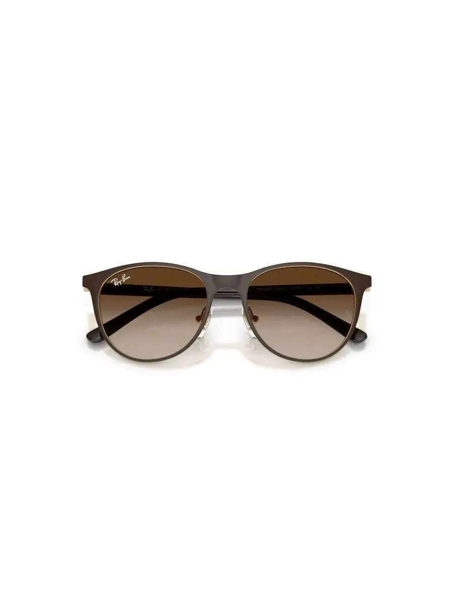 Детские круглые солнцезащитные очки, RB9552S Ray-Ban Jr — изображение 5 из 7, коричневый