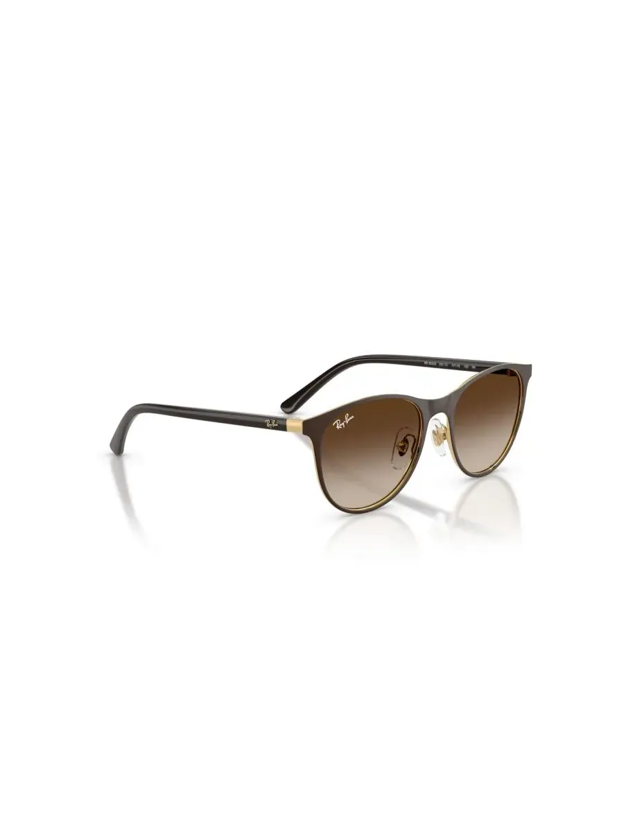Детские круглые солнцезащитные очки, RB9552S Ray-Ban Jr — изображение 6 из 7, коричневый