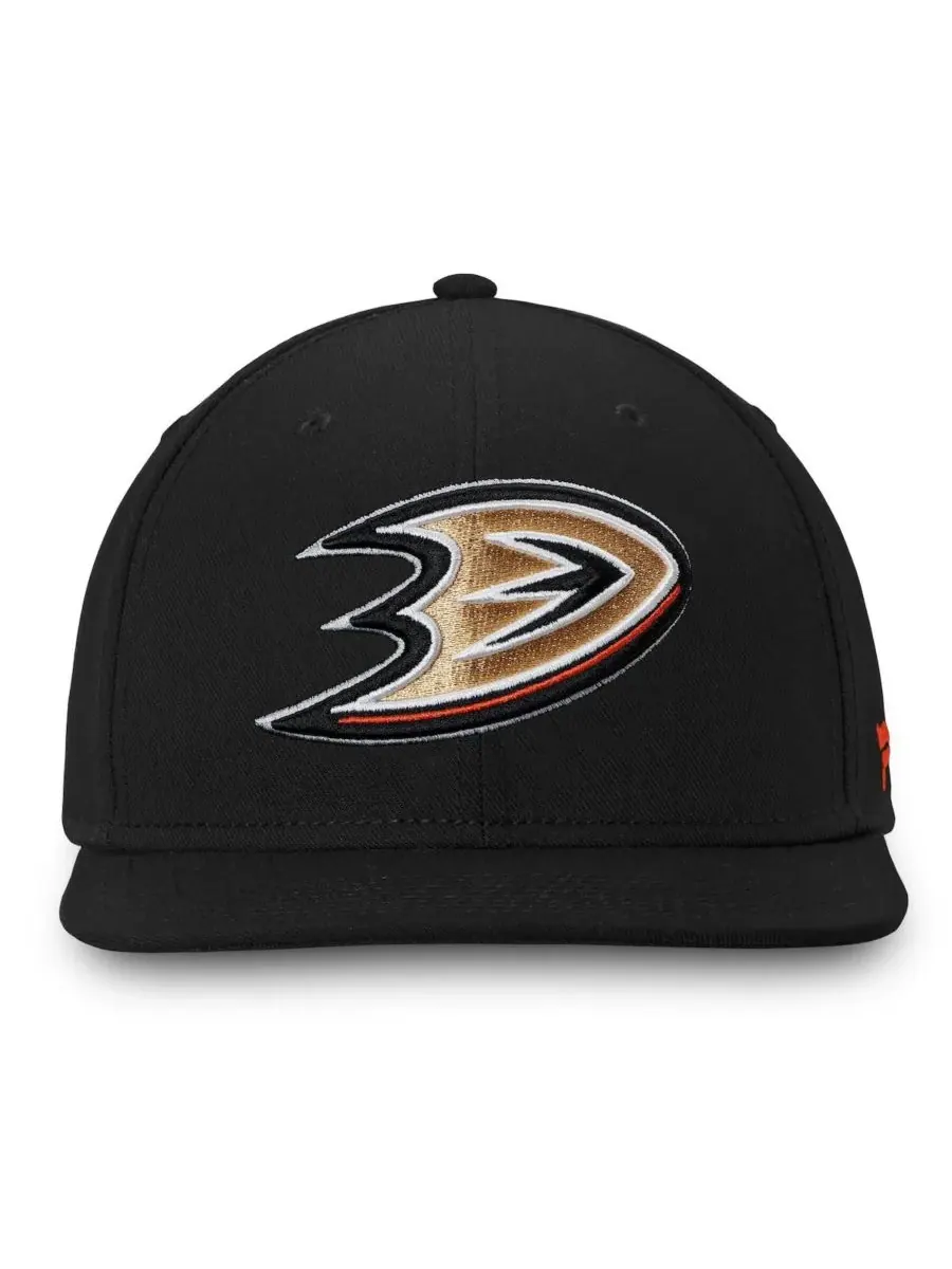 Fanatics Мужская черная бейсболка Anaheim Ducks Core Fitted Hat — изображение 4 из 4, черный