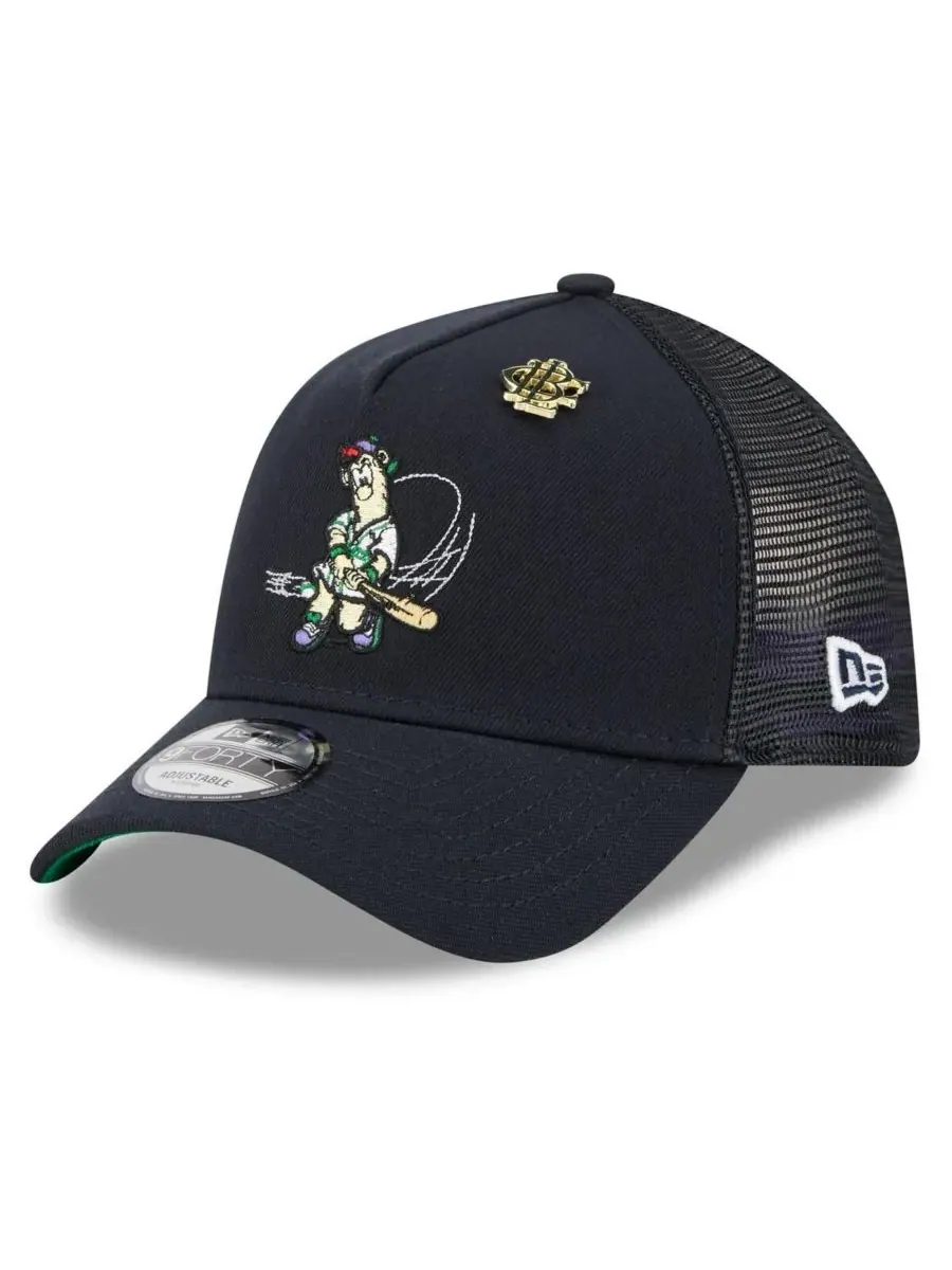 New Era Мужская темно-синяя регулируемая кепка-тракер Atlanta Braves 2025 Big League Chew A-Frame — изображение 1 из 4