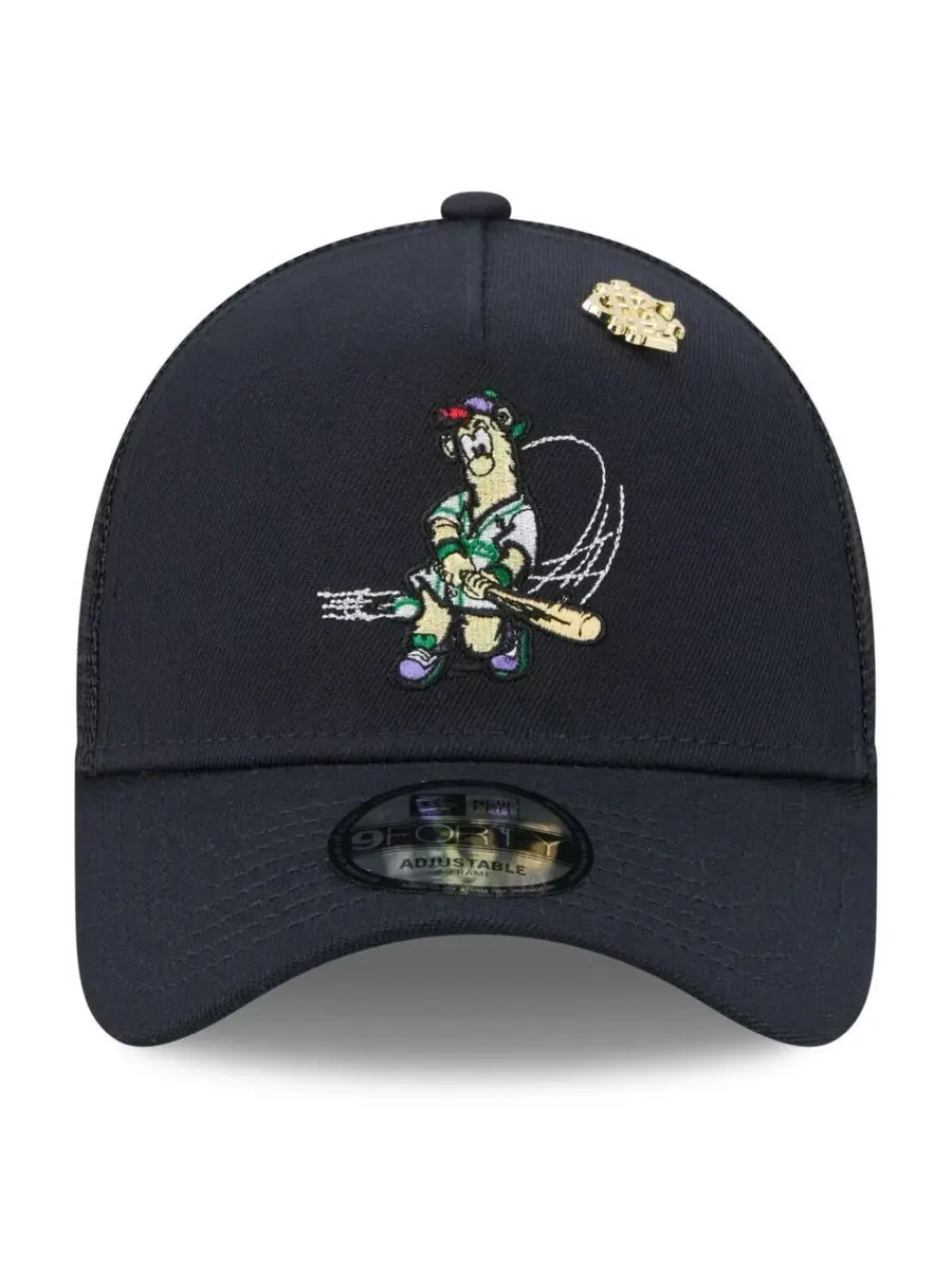 New Era Мужская темно-синяя регулируемая кепка-тракер Atlanta Braves 2025 Big League Chew A-Frame — изображение 2 из 4
