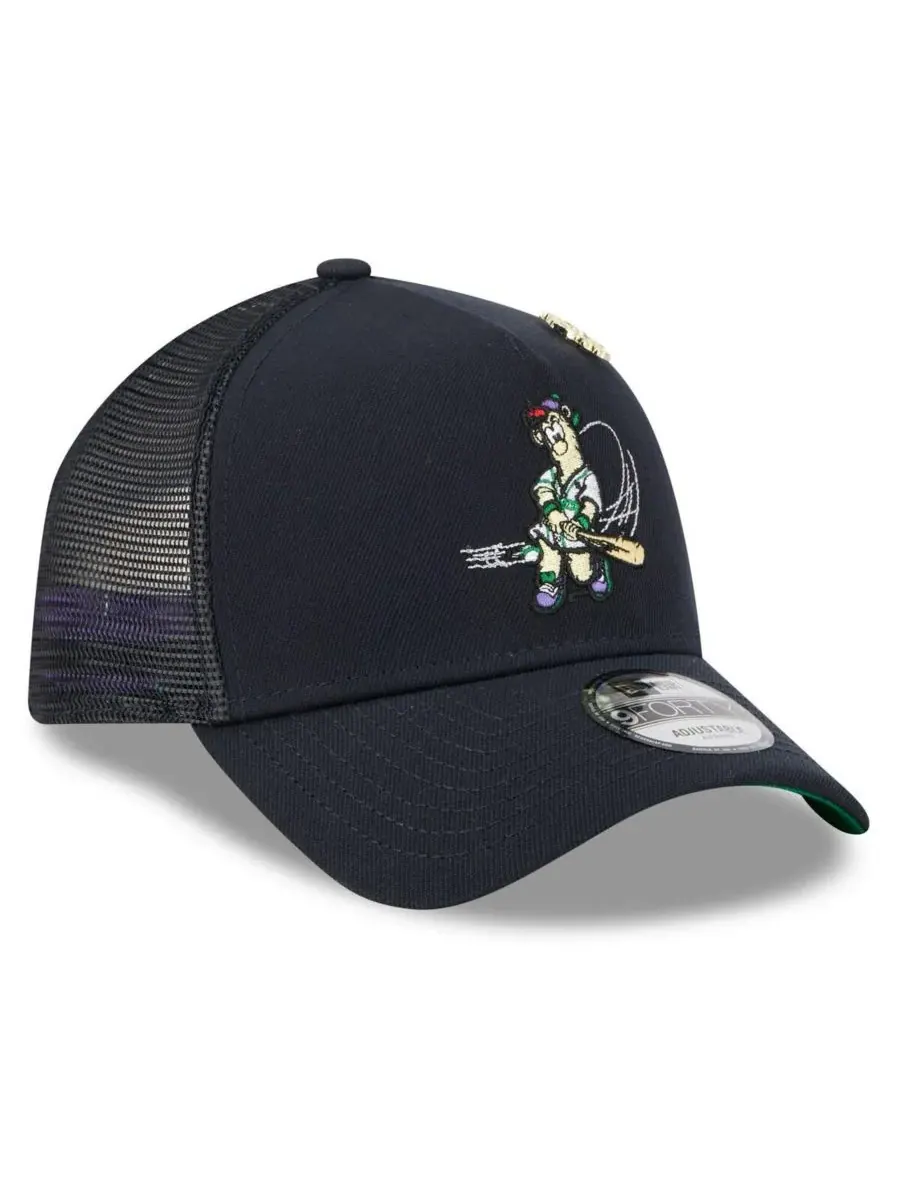 New Era Мужская темно-синяя регулируемая кепка-тракер Atlanta Braves 2025 Big League Chew A-Frame — изображение 3 из 4