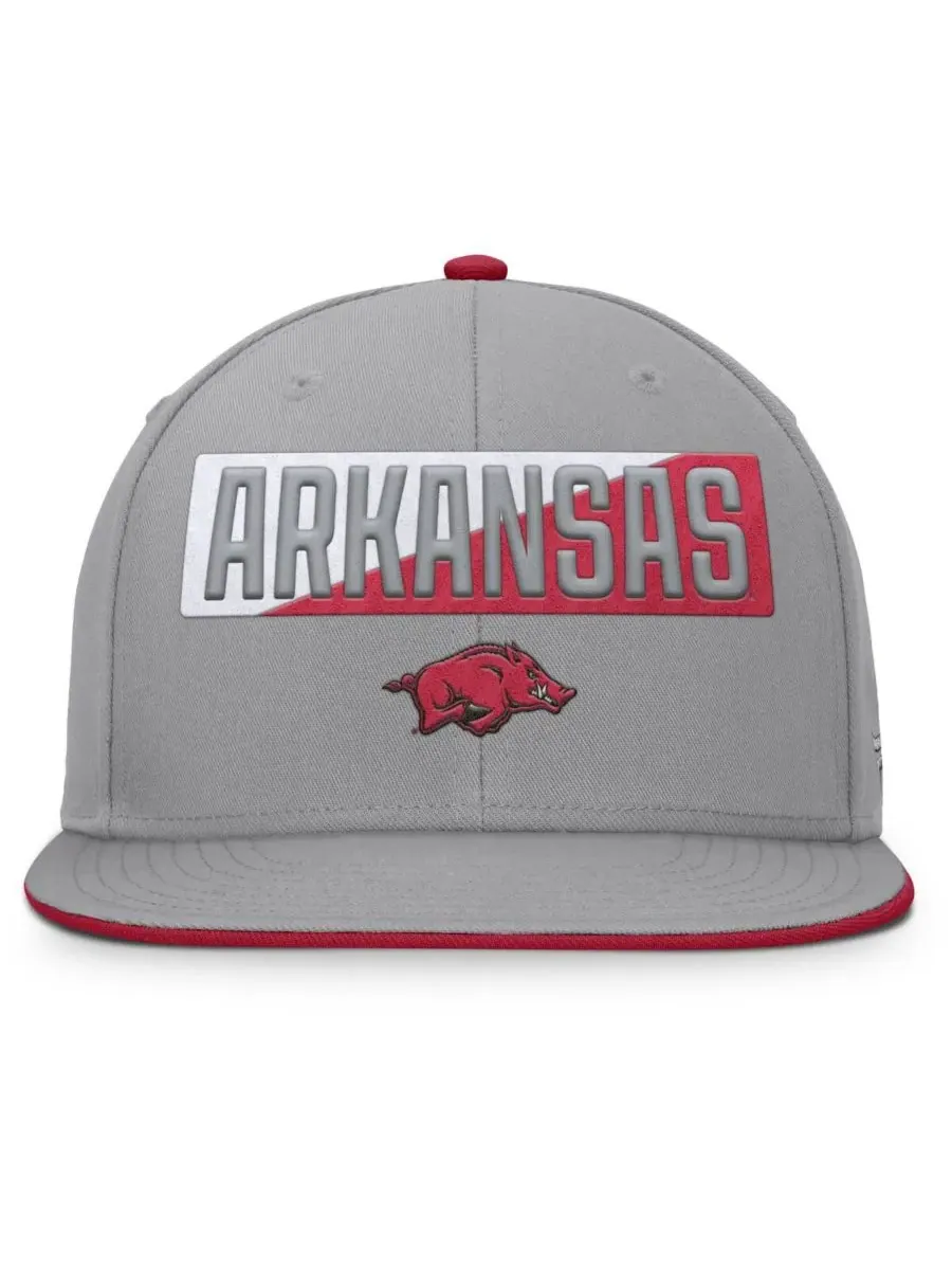 Fanatics Мужская серая бейсболка Arkansas Razorbacks Duo Snapback — изображение 4 из 4, серый