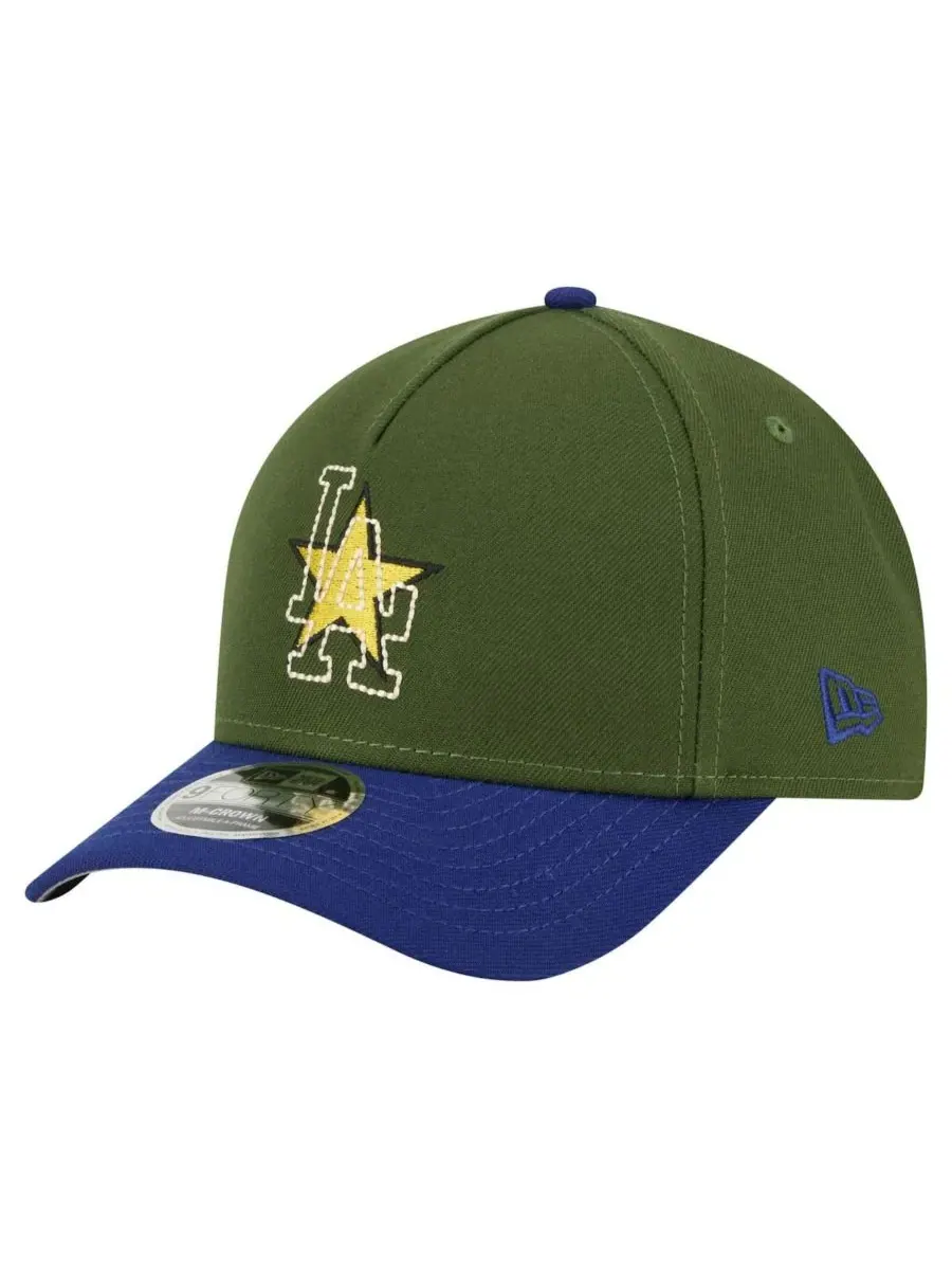 New Era Мужская темно-зеленая регулируемая бейсболка Los Angeles Dodgers City Feature 9Forty A-Frame — изображение 1 из 4