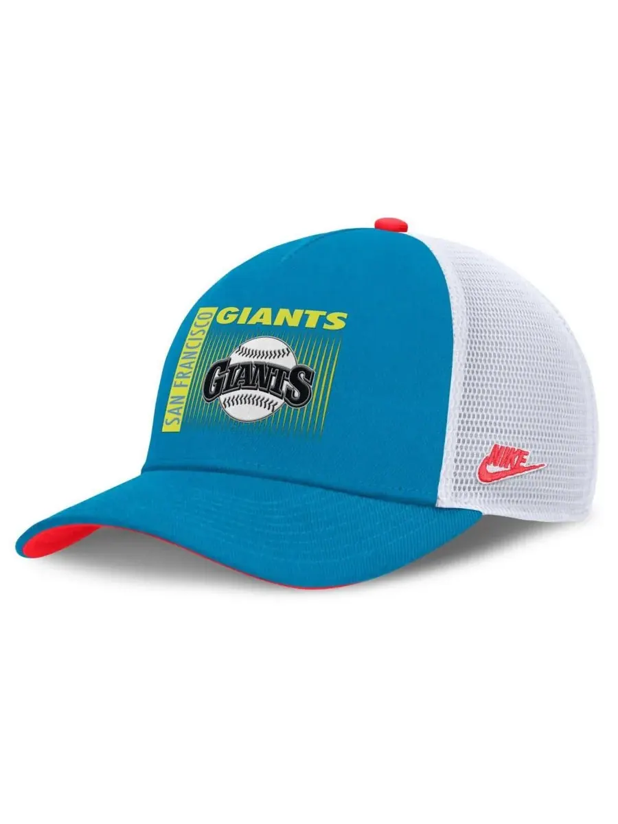 Nike Мужская синяя кепка-тракер San Francisco Giants Neon 90s Rise Structured Performance с — изображение 1 из 4, синий