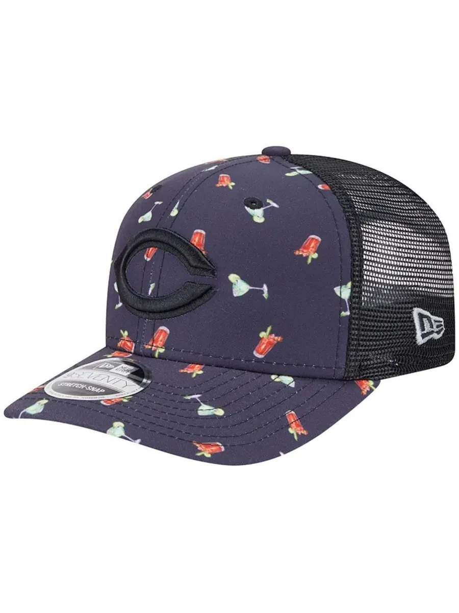 New Era Мужская черная кепка 9SEVENTY с эластичными застежками и рисунком "Cincinnati Reds — изображение 1 из 4, темно-синий