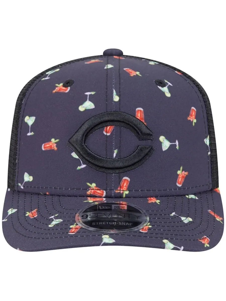 New Era Мужская черная кепка 9SEVENTY с эластичными застежками и рисунком "Cincinnati Reds — изображение 2 из 4, темно-синий
