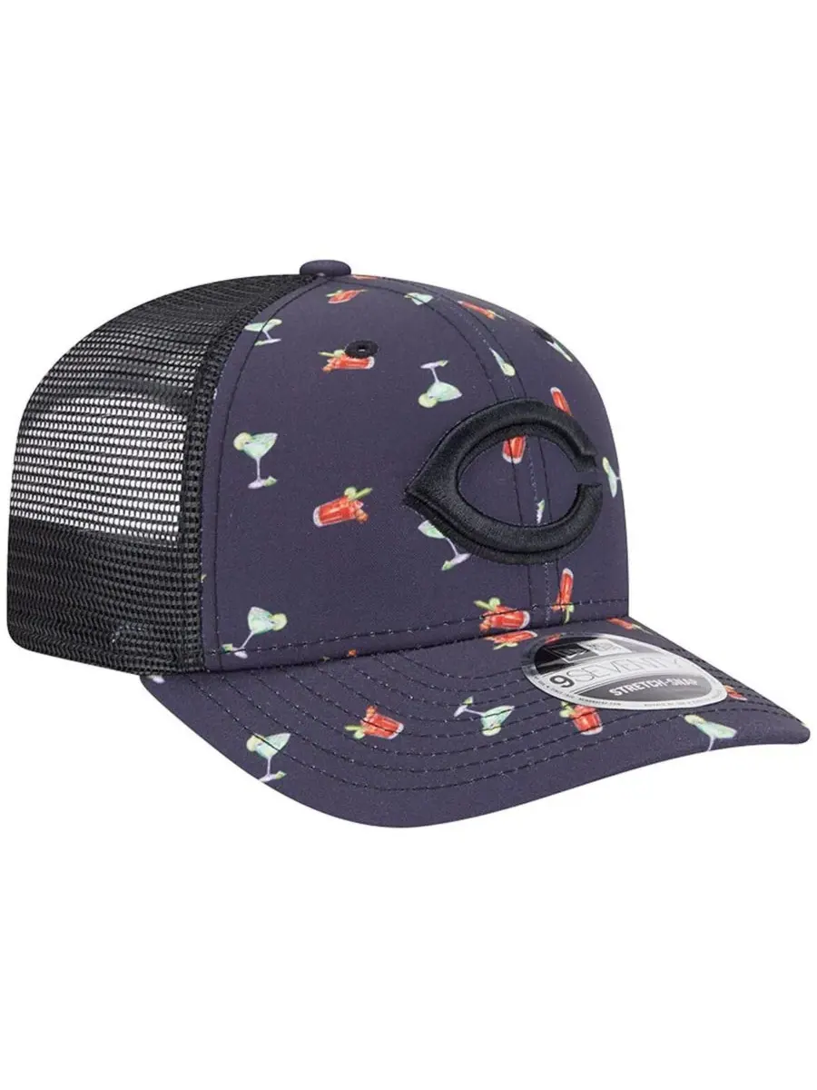 New Era Мужская черная кепка 9SEVENTY с эластичными застежками и рисунком "Cincinnati Reds — изображение 3 из 4, темно-синий